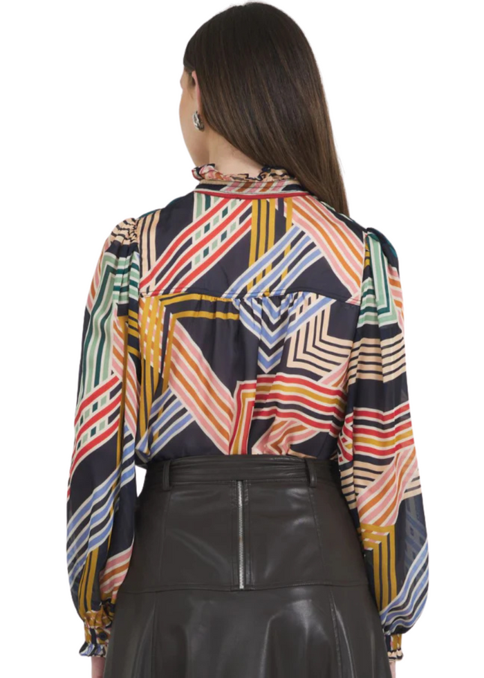 Geo Print Blouse