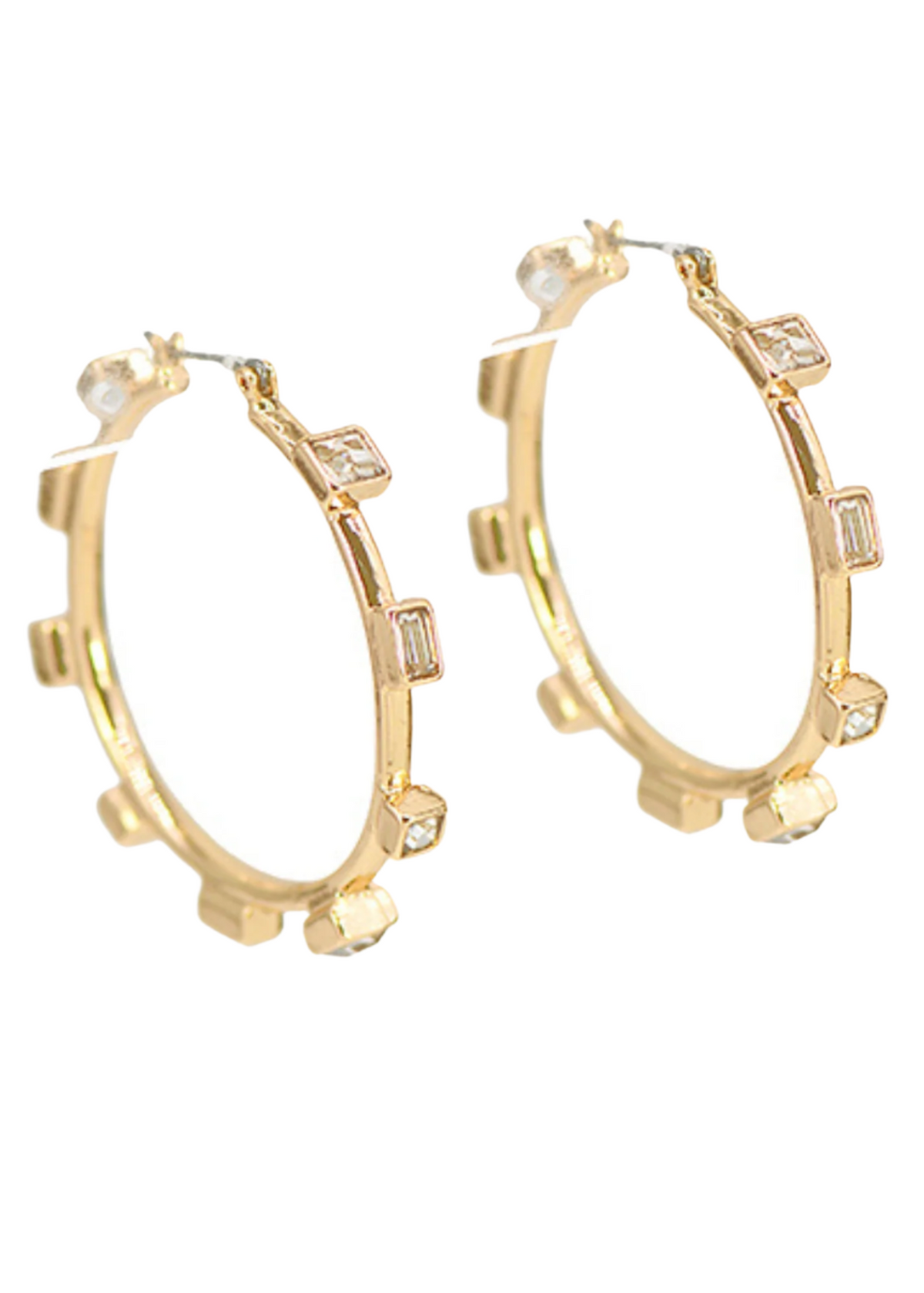Station Square Stone Metal Hoops
