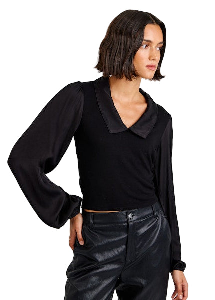 Collared V-Neck Top