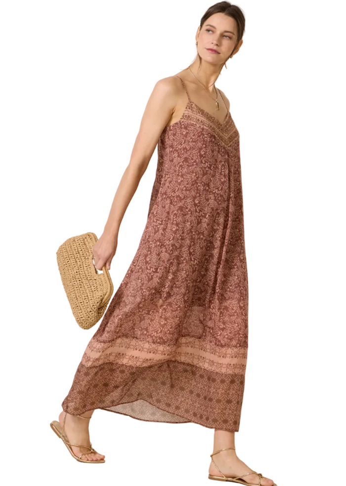 Coastal V-Neck Maxi Dress