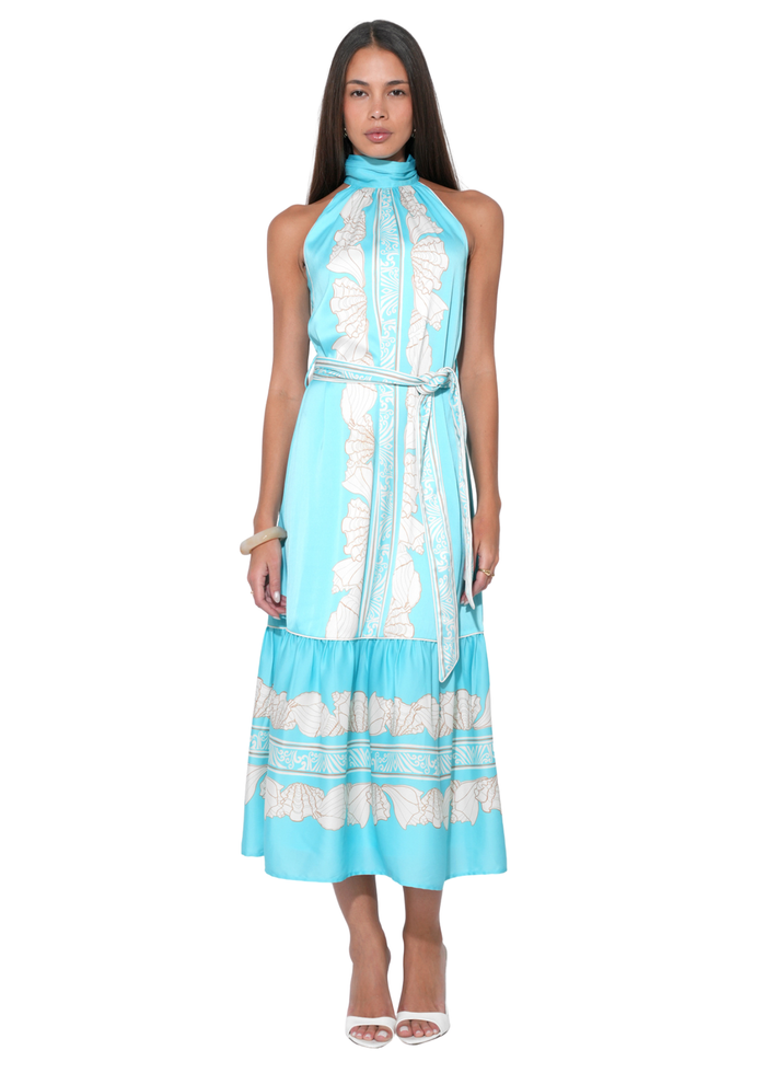 Ariella Halter Seashell Maxi Dress
