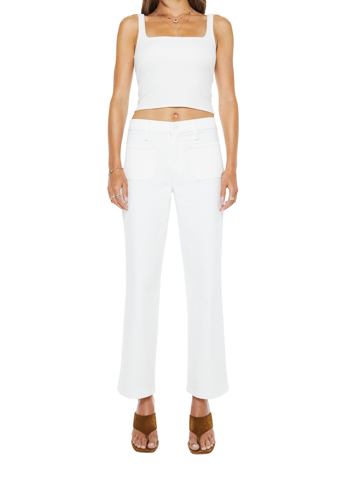 Patch Pocket Mid Rise Maven Ankle