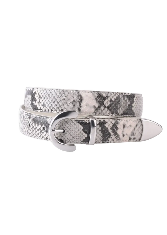Python Leather Snake Skin Belt