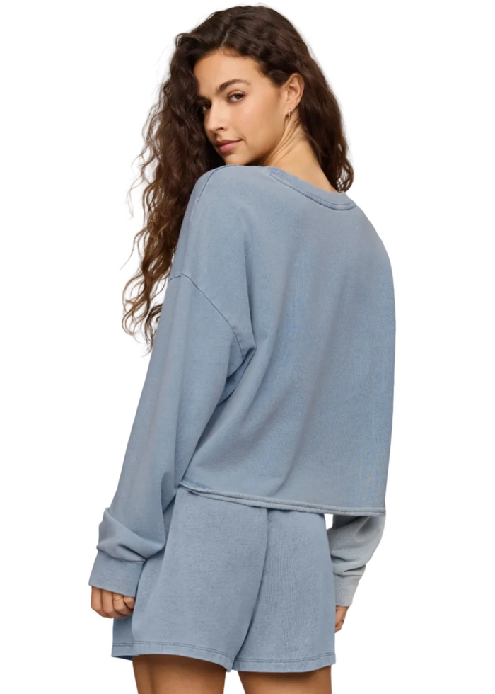 Circuit Knit Denim Sweatshirt