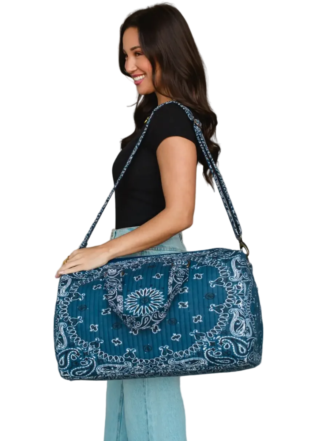 Dark Blue Bandana Duffel
