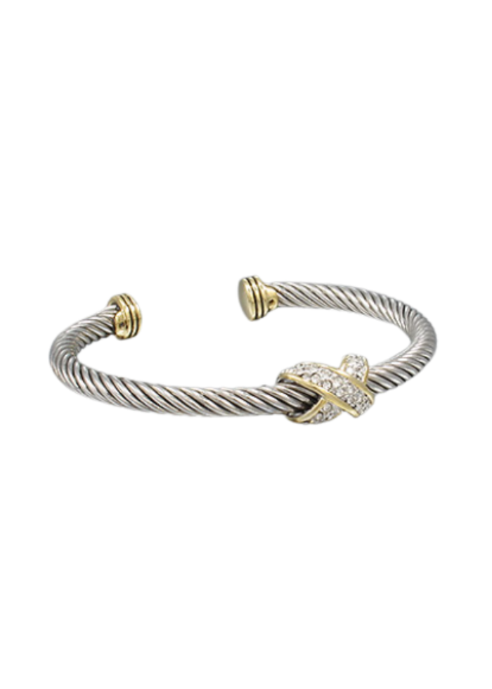 Cable Wire Cuff Bracelet.