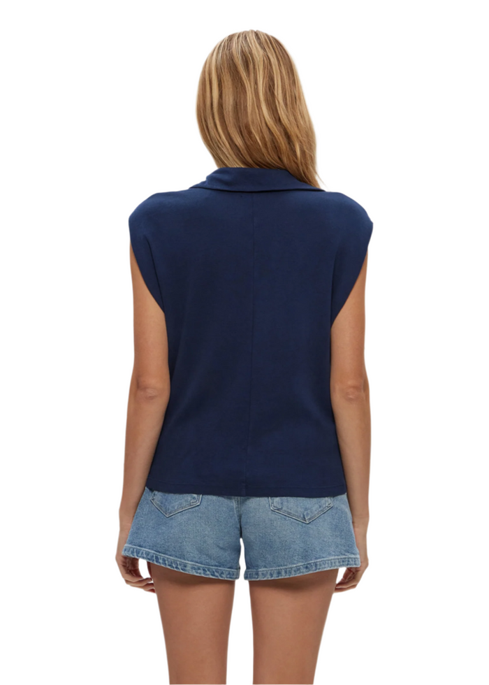 Faye Power Shoulder Polo