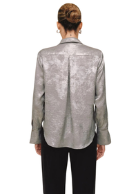 Flowy Wide Collar Button Down