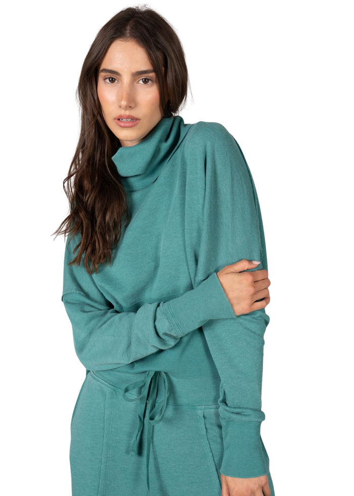 Terry & Rib Turtleneck Sweatshirt