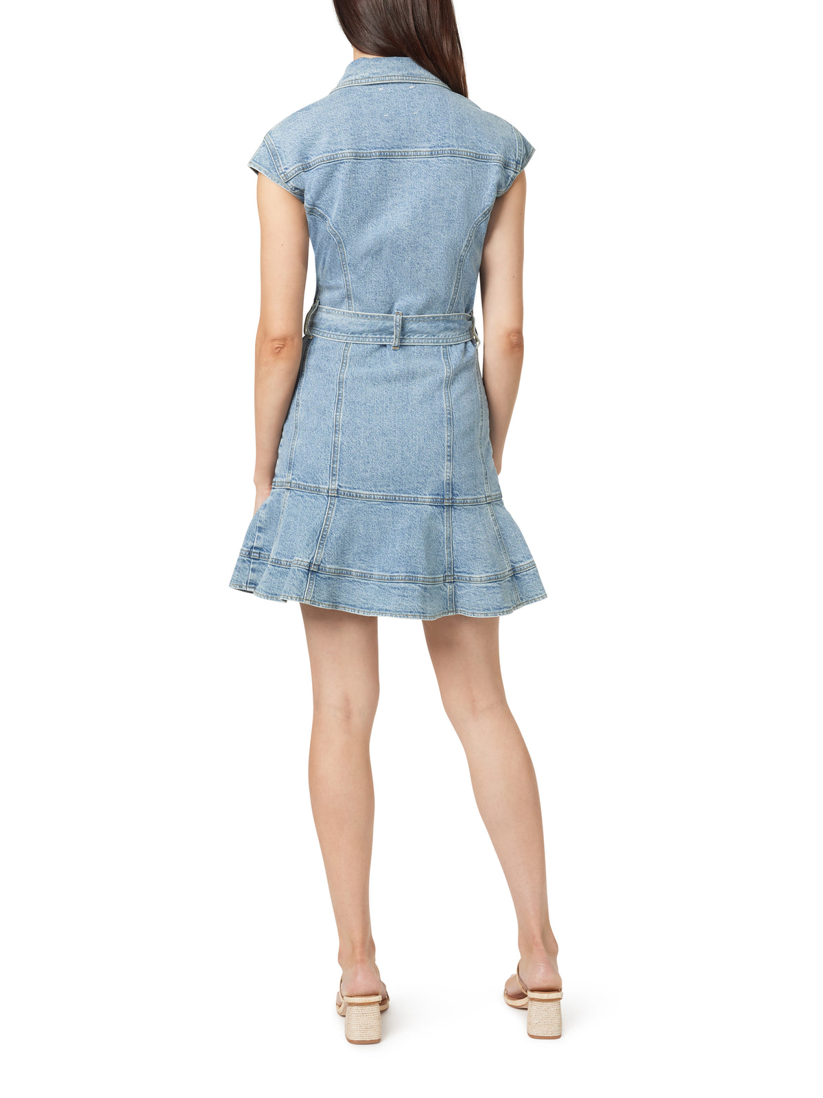 Seamed Denim Mini Dress