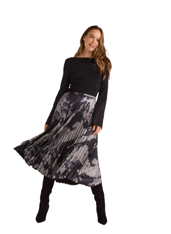 Hand Pleated Midi Skirt