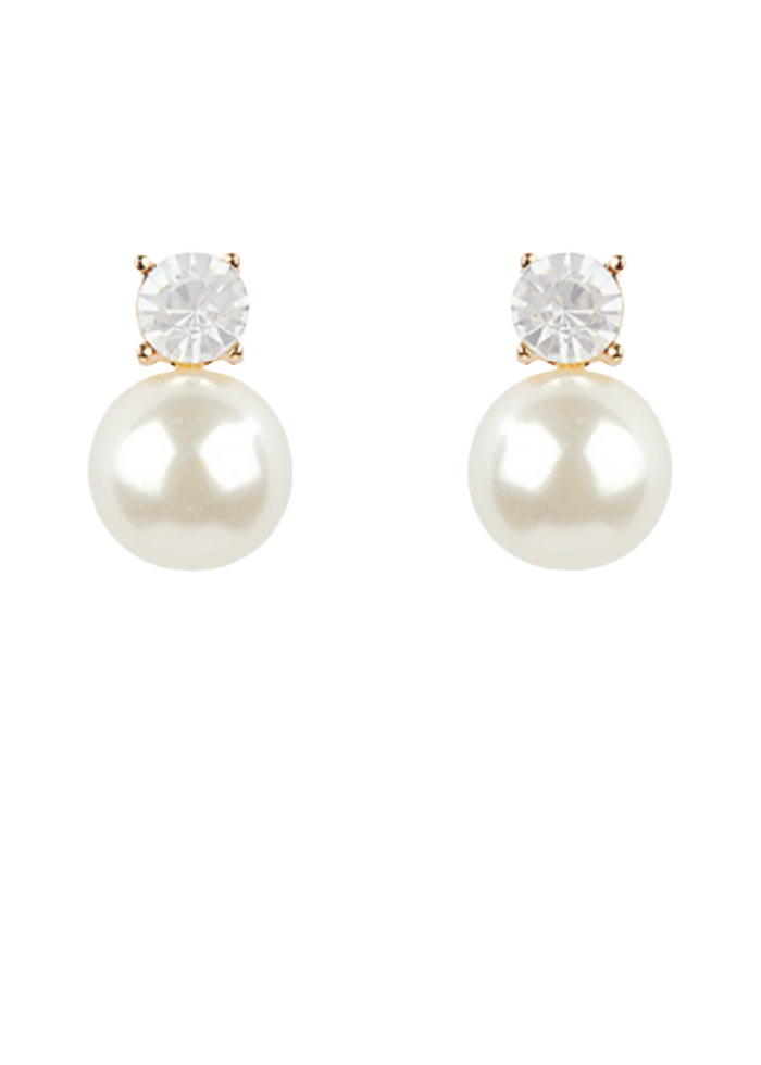 Round Cry w/ Round Pearl Drop Earring