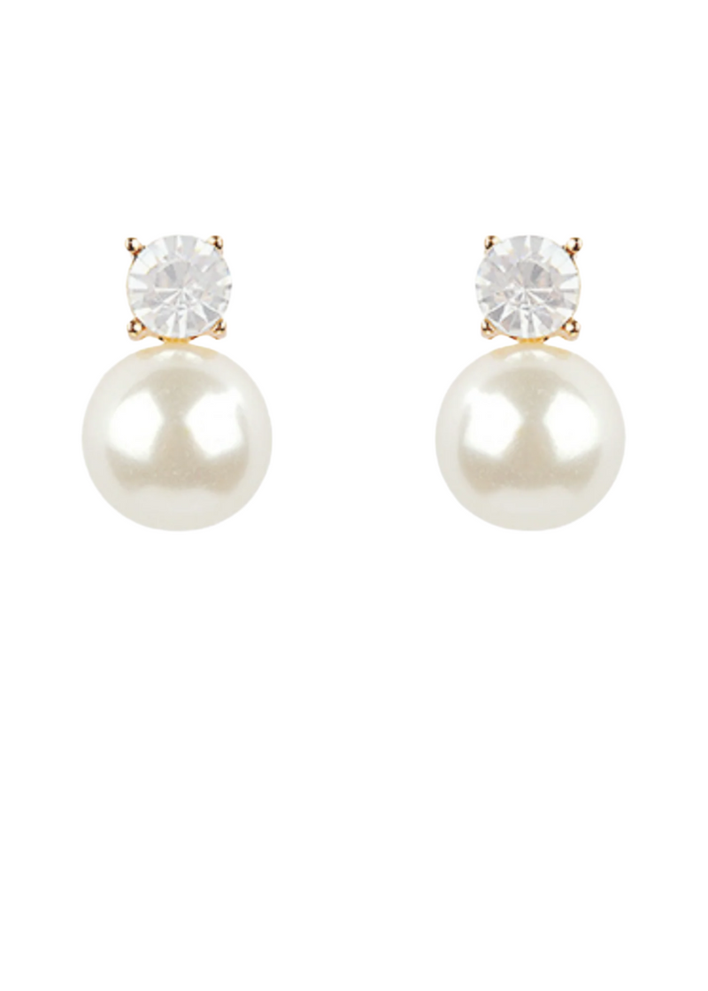 Round Cry w/ Round Pearl Drop Earring