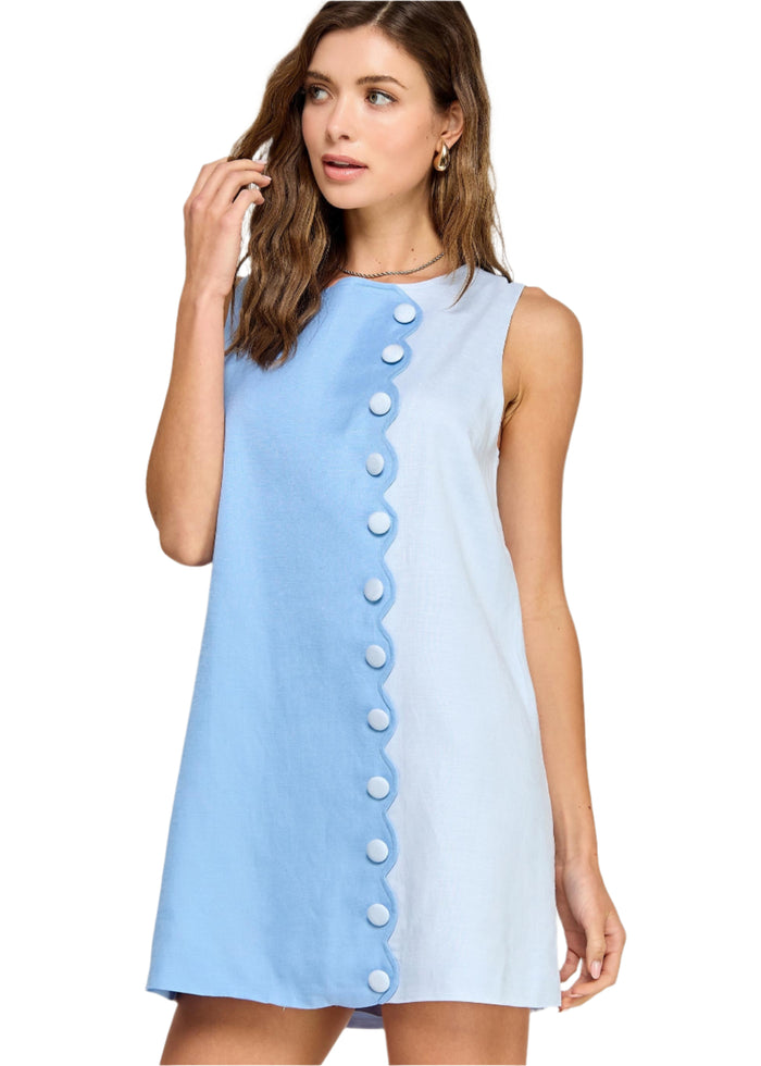 Scallop Mini Dress