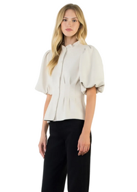 Bubble Sleeve Top