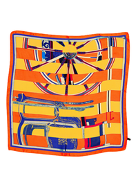 Wheel & Belt Print Silky Bandana