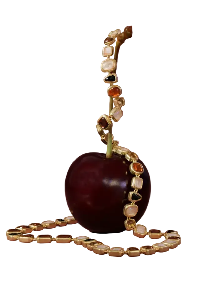 Multicolor Seaside Stone Chain Belt