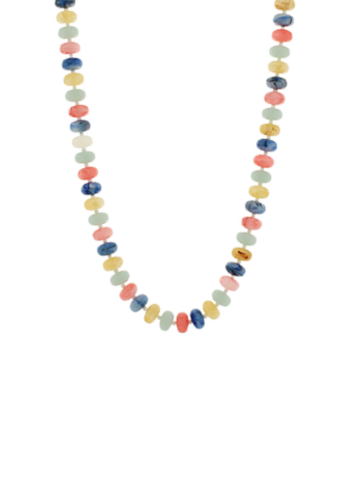 Marble Bead Necklace Multi/Gold