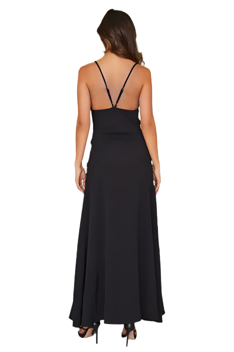 Cowl Neck Spaghetti Strap Gown