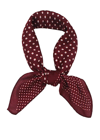 Rosette & Polka Dot Print Scarf