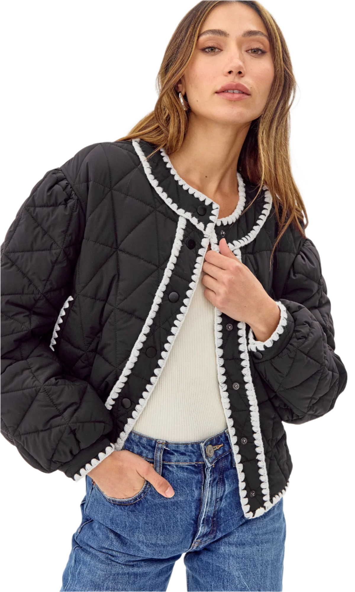 Preston Quilted Contrast Stitched Jacket