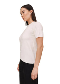 Short Sleeve Crew Neck Knit Top