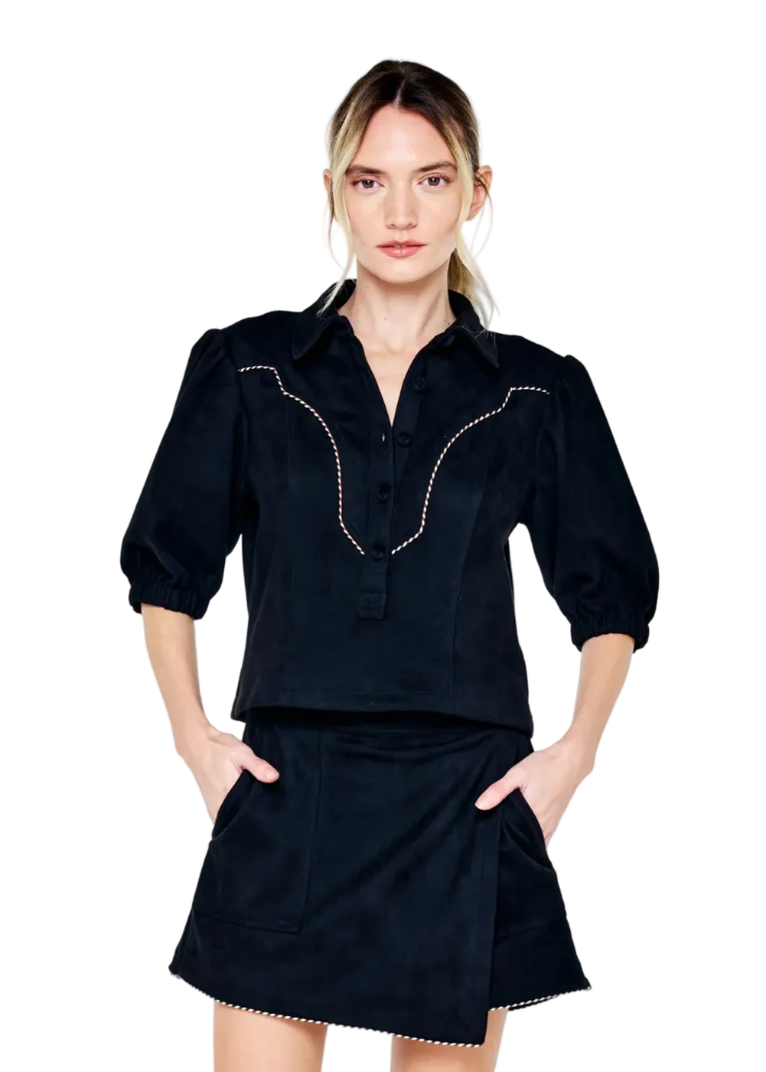 Vynessa Faux Suede Top