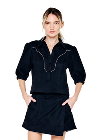 Vynessa Faux Suede Top