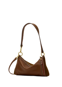 Kyle Purse - Cinnamon Suede/Antique Gold