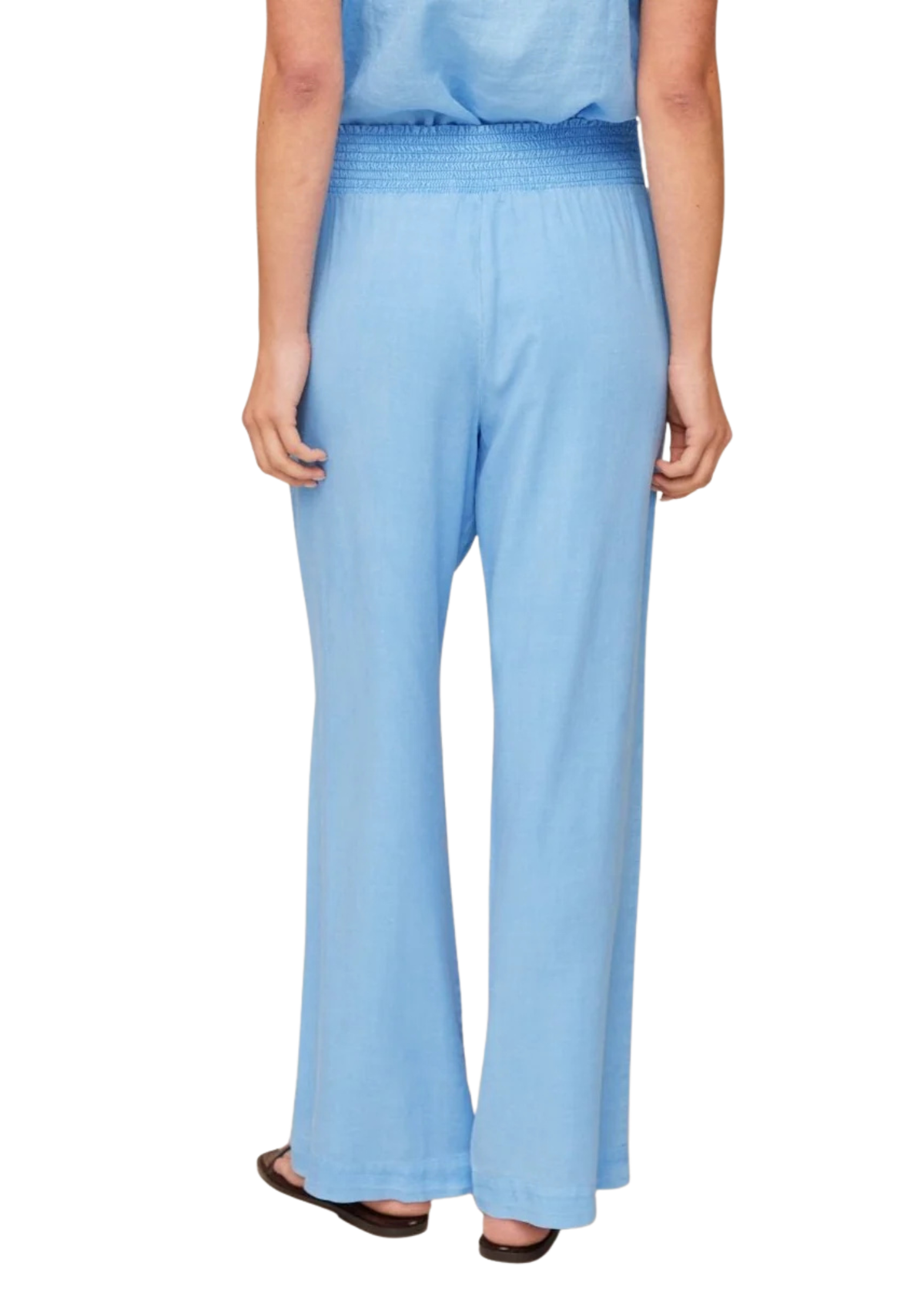 Smocked Waist Wide Leg Pant