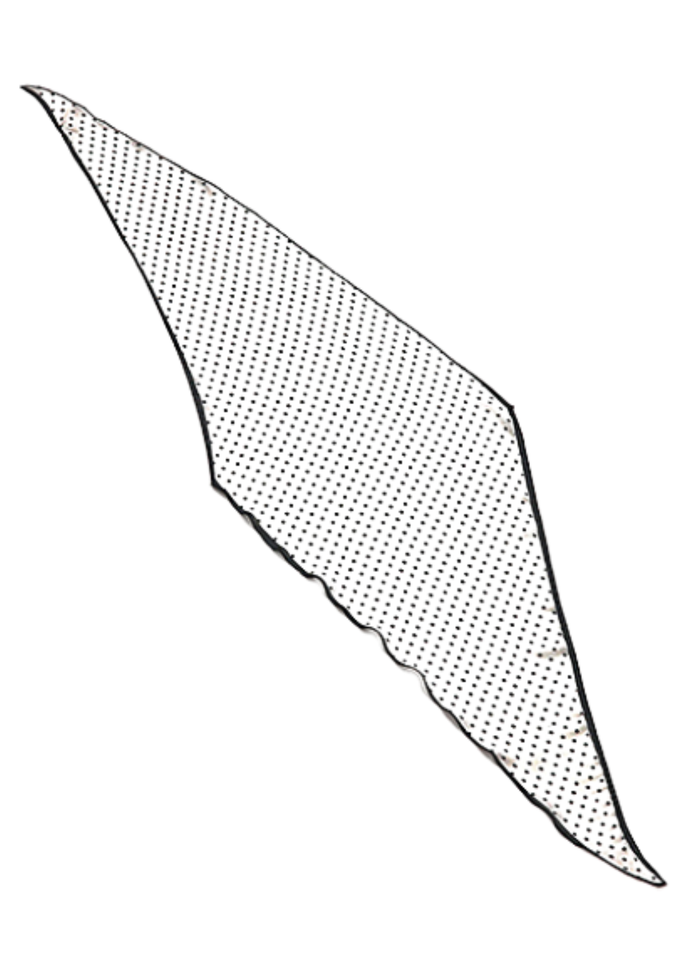 Polka Dot Print Diamond Shape Scarf - Ivory