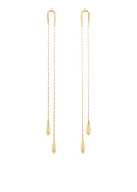 End Teardrop U Shape Chain Earrings
