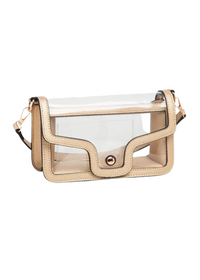 Solid Transparent Rectangle Shoulder Bag