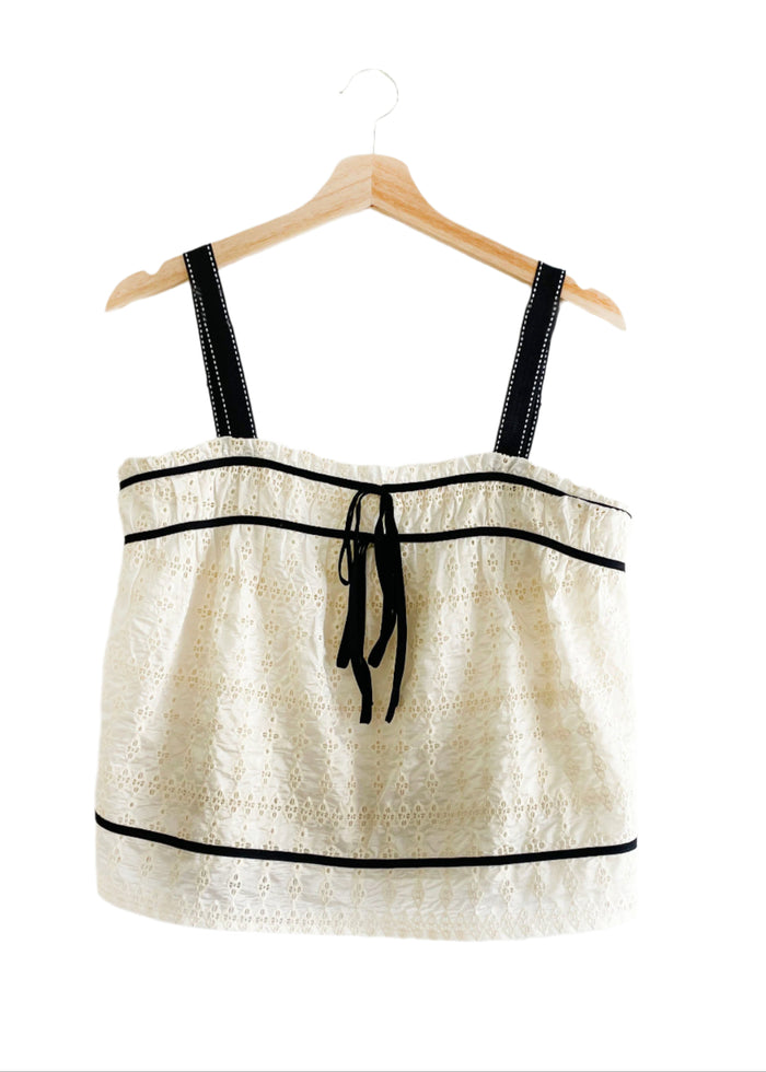 Fionna Embroidery Eyelet Top