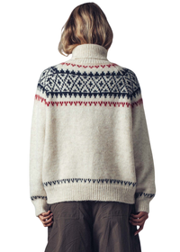 Nordic Fair Isle Wool Turtle Neck Sweater