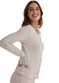 Long Sleeve Cardigan - Moon Stone