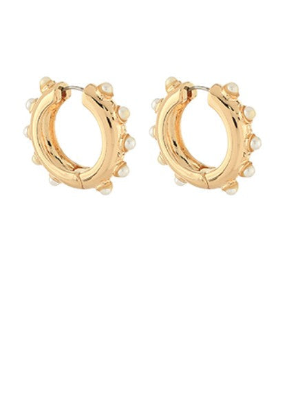 Dotted Huggies Metal Hoops