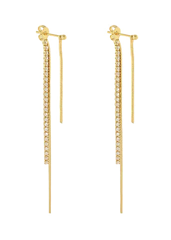 3 Layered Chain Earrings - Gold