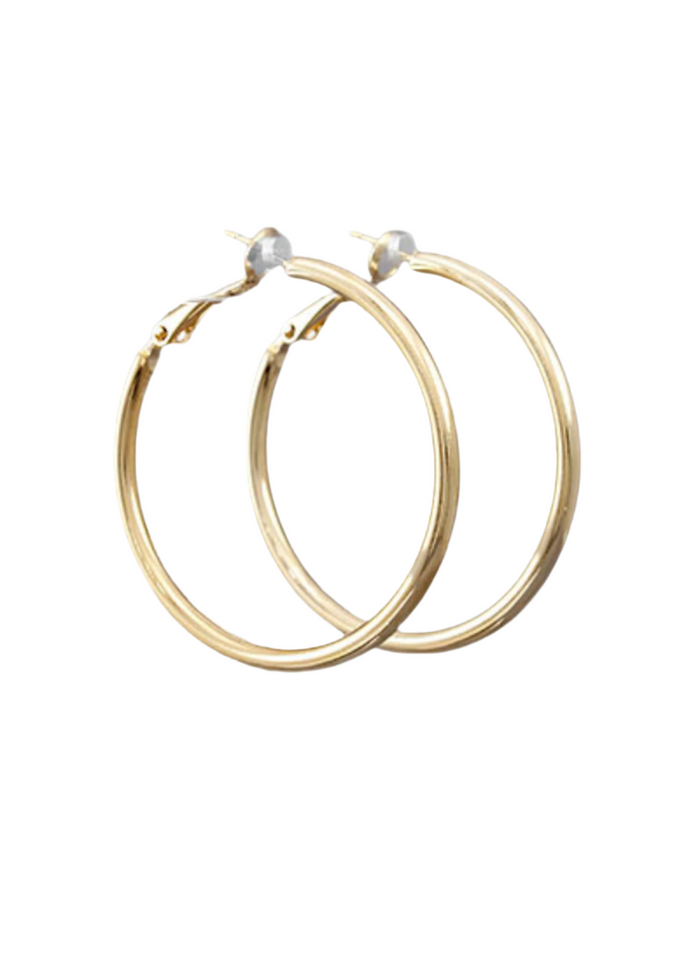 40mm Gold Dipped Hoops