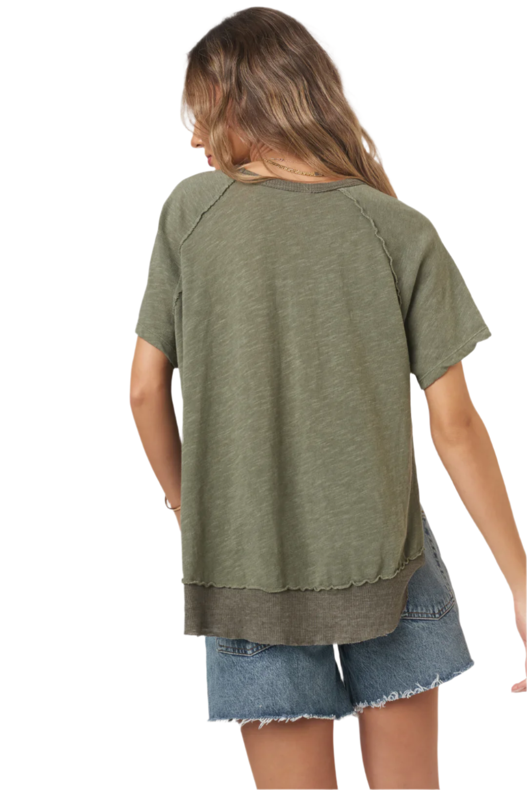 Lina Textured Scoop Neck Tee
