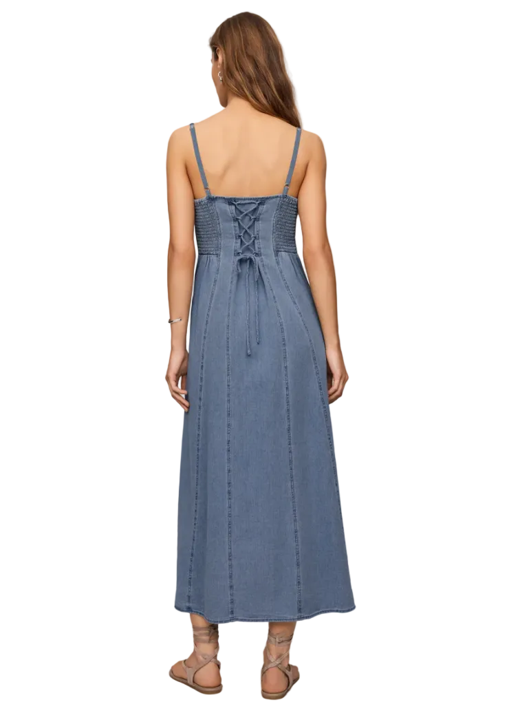 Leonora Indigo Midi Dress