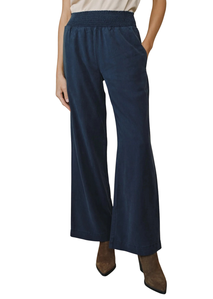 Smocked Waist Wide Leg Pant