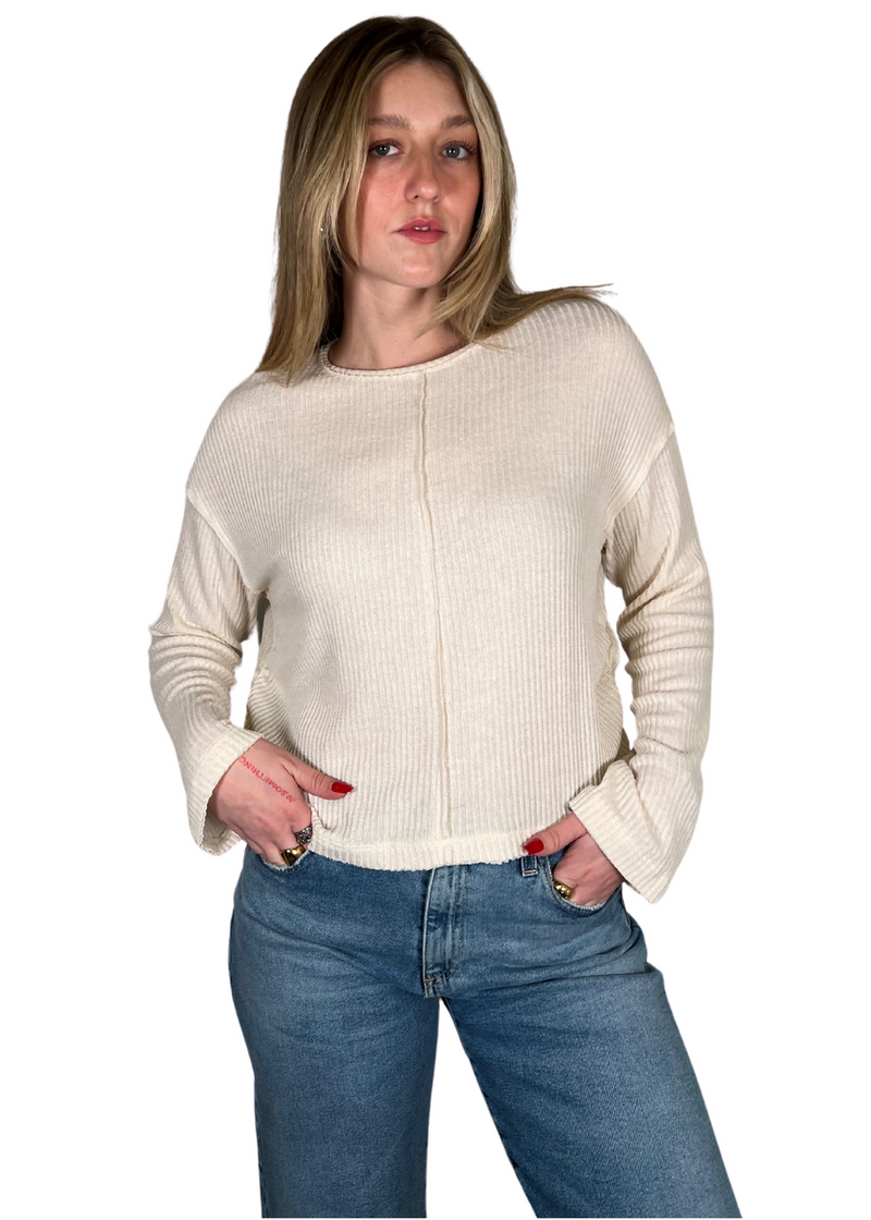 Get It Right Textured Rib Long Sleeve