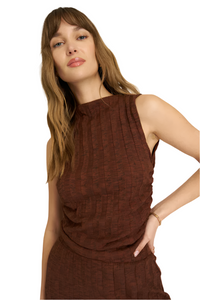 Giorgia Funnel Neck Sweater Rib Tank