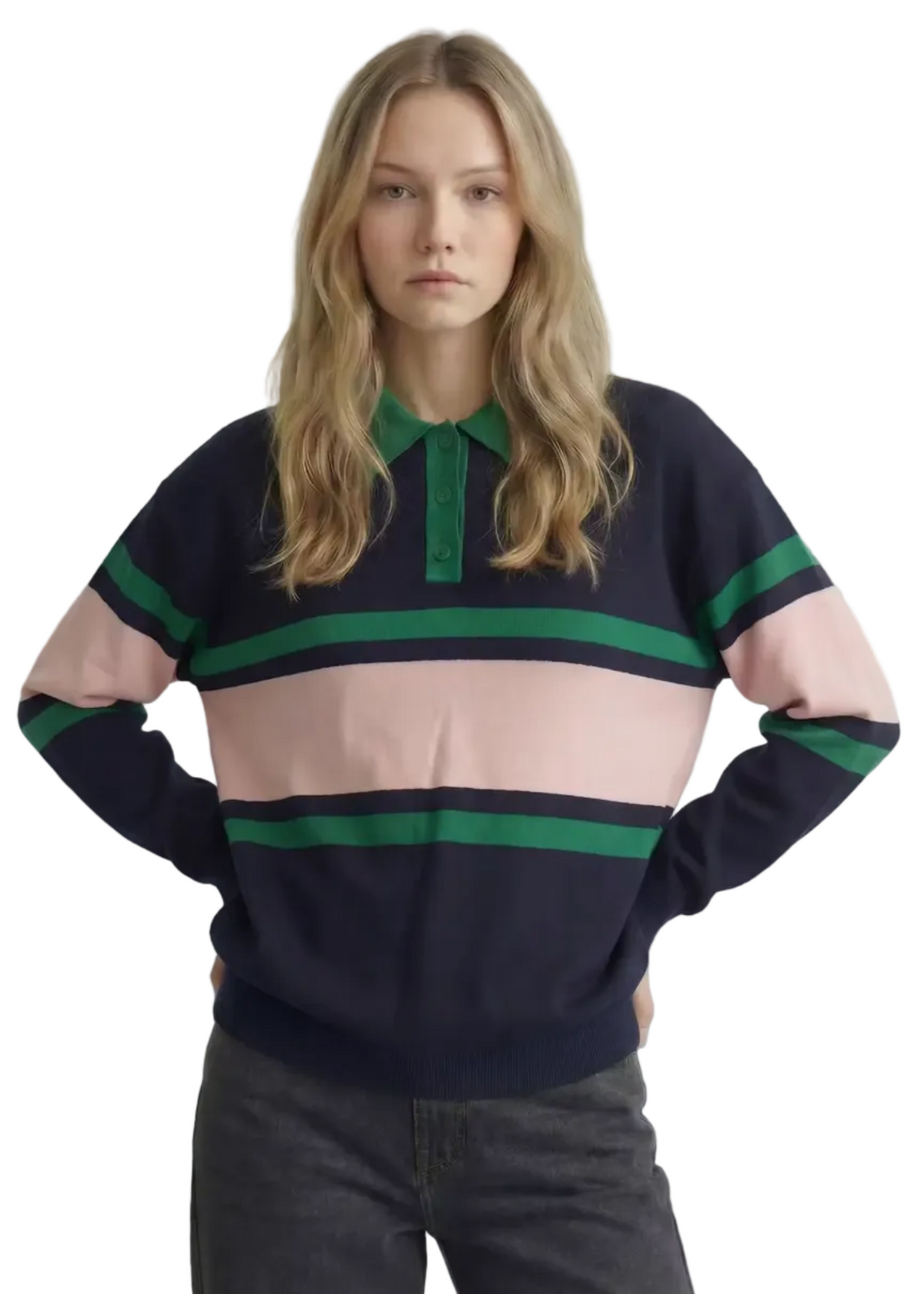 Radiohead Striped Polo Sweater