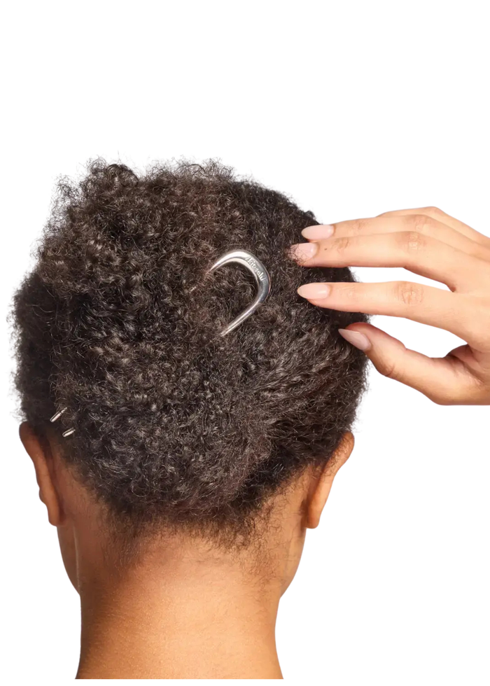 Metal French Hair Pin | Silver