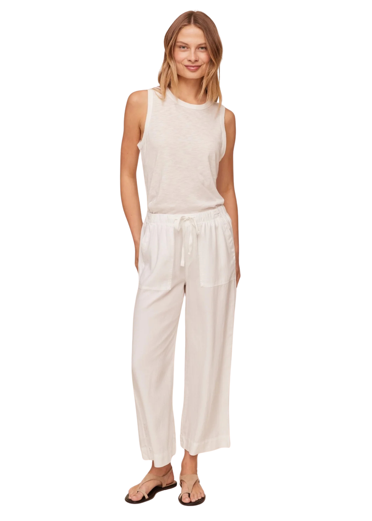 Easy Pocket Wide Leg Crop