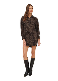 Flap Pocket Shirt Dress