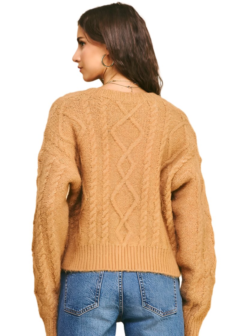 Cable Knit Crop Sweater