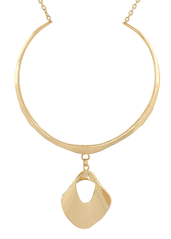 Geometric Pendant Wire Choker Set